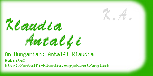 klaudia antalfi business card